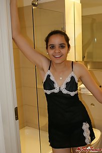 Jasmine Mathur in sexy black top in shower getting naked