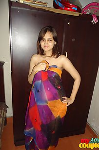 Sonia bhabhi in sexy fishnet dress stripping naked