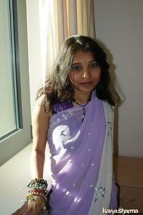 kavya in indian sari gifted by her website member