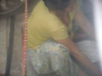 Indian Wife Washing House Hold
