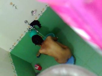 Cousin sister caught taking shower